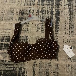 NWT Brown Padded Bikini Top